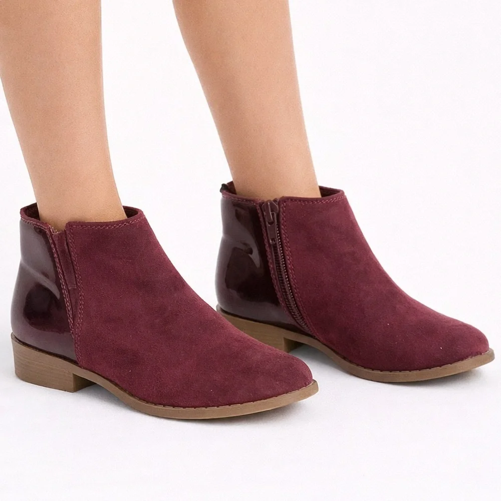 Girls Old Navy Burgundy Ankle Boots
